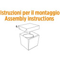 Scatola rettangolare per dolci con coperchio lato 30,5x40,5xh25 cm in cartoncino bianco Decora