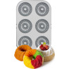 Mini kugelhopf teglia per 6 ciambelle mini kugelhopf di 7,5 cm in acciaio antiaderente Decora Mini kugelhopf teglia per 6 ciambelle mini kugelhopf di 7,5 cm in acciaio antiaderente Decora