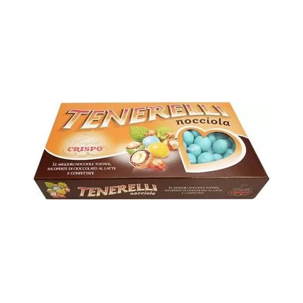 Tenerelli Celeste confetti celesti tondi alla nocciola Crispo 1 Kg