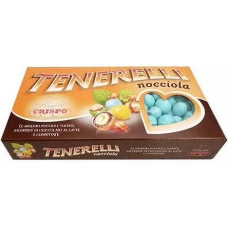 Tenerelli Celeste confetti celesti tondi alla nocciola Crispo 1 Kg