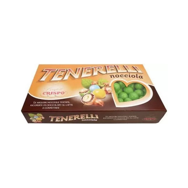 Tenerelli Verde Promessa confetti verdi tondi alla nocciola Crispo 1 Kg