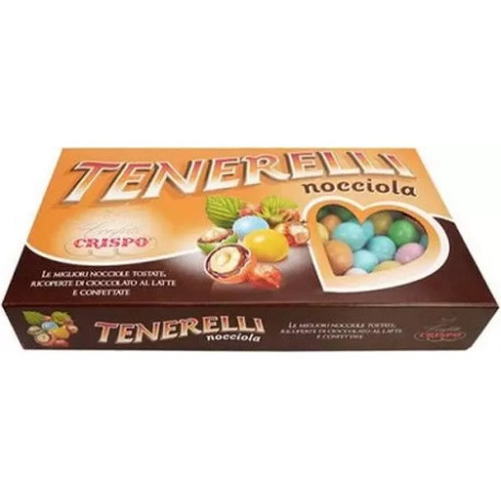 Tenerelli Assortiti confetti colorati tondi alla nocciola Crispo 1 Kg