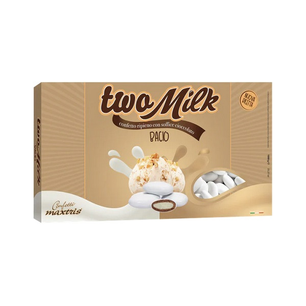 Two Milk Bacio, confetti bianchi Maxtris con doppio cioccolato da 1 kg