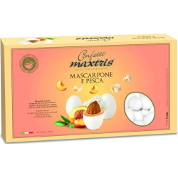 Maxtris Mascarpone e Pesca: 1 Kg di confetti bianchi ideali per confettata