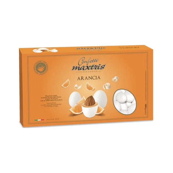Maxtris arancia: confetti bianchi 1 Kg ideali per confettata