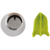 Cornetto foglia con nervatura frastagliata n 5 per fori 3D diretti in acciaio inox da Decora Cornetto foglia con nervatura frastagliata n 5 per fori 3D diretti in acciaio inox da Decora