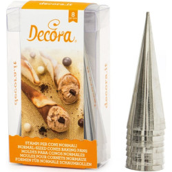 Set 8 formine coni normali in acciaio inox ø4xh12 cm  da Decora