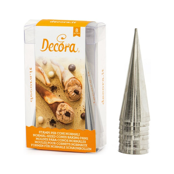 Set 8 formine coni normali in acciaio inox ø4xh12 cm  da Decora
