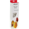 Stampo gelato Mul3D Egg per 5 Uova 3D da 100 ml in silicone Top White da Silikomart Stampo gelato Mul3D Egg per 5 Uova 3D da 100 ml in silicone Top White da Silikomart