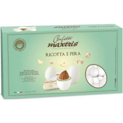 Maxtris Ricotta e Pera, confetti bianchi i cioco-mandorla Maxtris al gusto torta ricotta e pera da 1 Kg