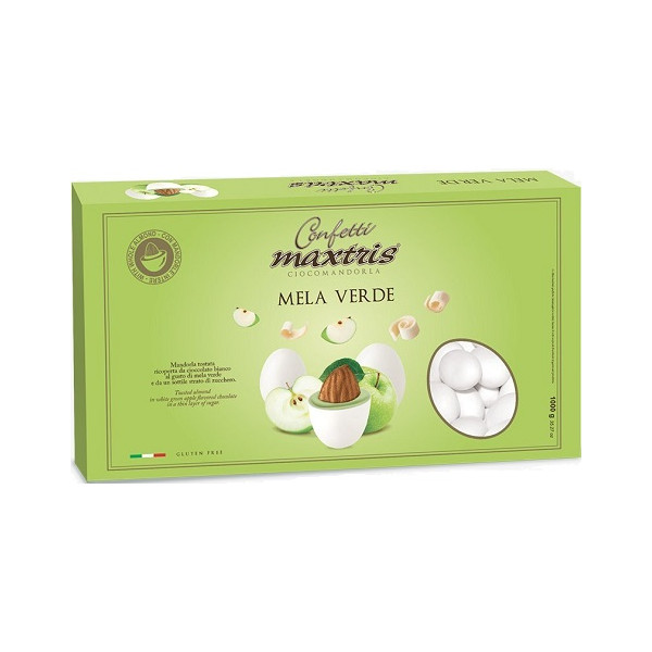 Maxtris Mela Verde confetti bianchi 1 Kg ideali per confettata