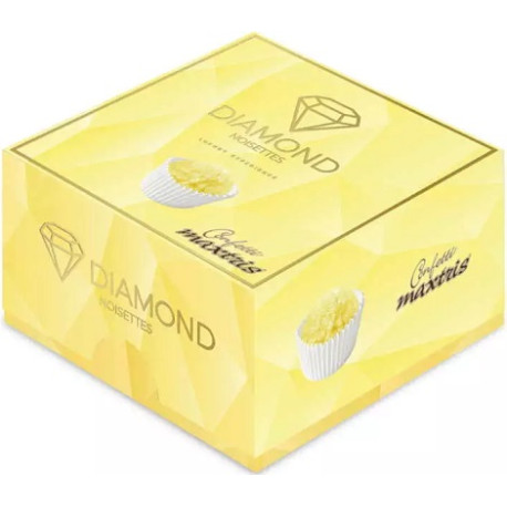 Vassoio Diamond Noisettes Giallo Maxtris confetti gialli 500 g Vassoio Diamond Noisettes Giallo Maxtris confetti gialli 500 g