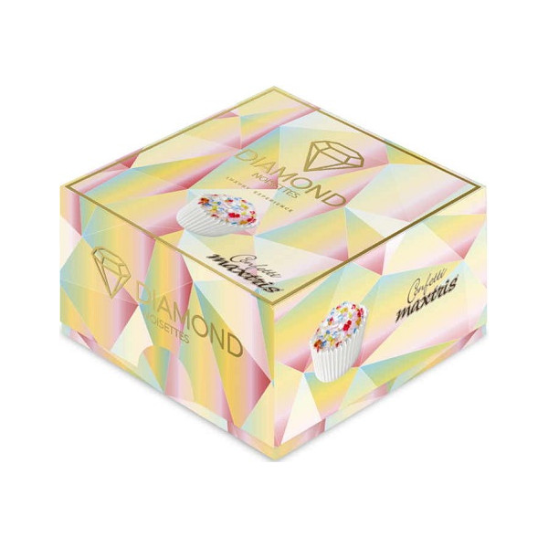 Vassoio Diamond Noisettes Compleanno Maxtris confetti colorati 500 g