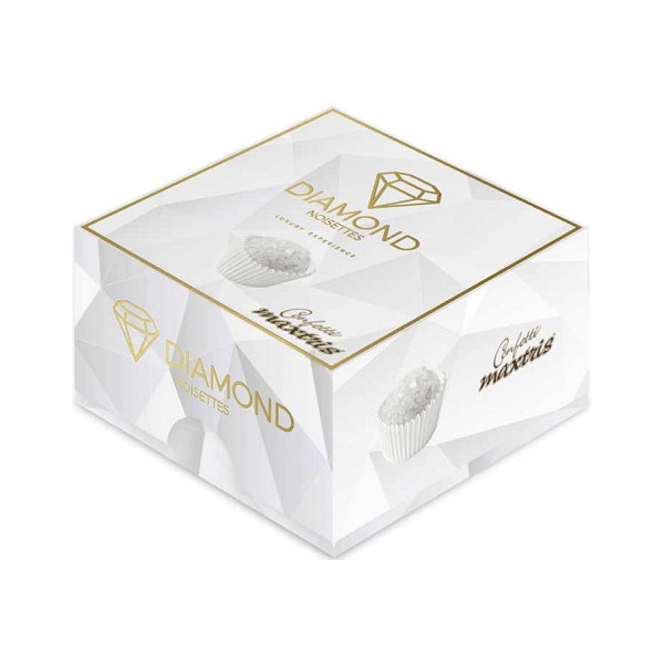 Vassoio Diamond Noisettes Bianco Maxtris confetti bianchi 500 g