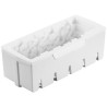 Kit Woody 1100 o Catasta di legna 24x10 cm h 8 cm in silicone bianco con supporto in plastica da Silikomart