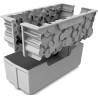 Foret Silikomart 2 stampi silicone grigio con supporto in plastica per pila di tronchi di legna 24x10xh8,2 cm Foret Silikomart 2 stampi silicone grigio con supporto in plastica per pila di tronchi di legna 24x10xh8,2 cm