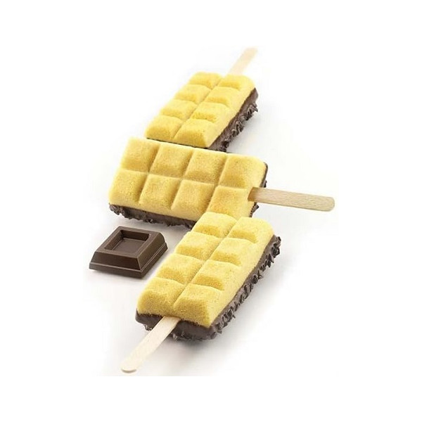 Kit 2 stampi per gelato Chocostick in silicone da Silikomart