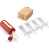 Stampo per mini gelati Chic in silicone bianco da Silikomart Stampo per mini gelati Chic in silicone bianco da Silikomart