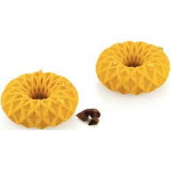 Kaleido 75 Silikomart – Stampo in Silicone per 6 Ciambelle, Semifreddi ad Intreccio Geometrico (Ø7,5×H2,5cm)