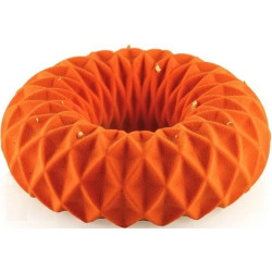 Kaleido 110 Silikomart stampo ciambella in silicone per torta da 19xh6 cm, decorata con intreccio geometrico