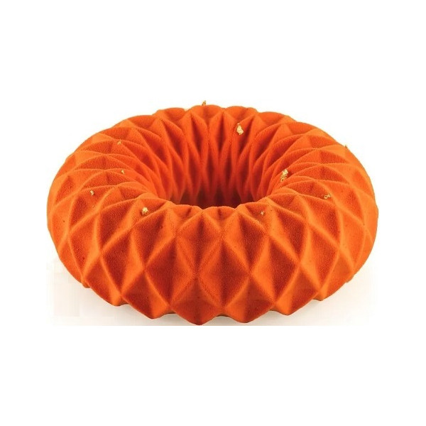 Kaleido 110 Silikomart stampo ciambella in silicone per torta da 19xh6 cm, decorata con intreccio geometrico