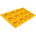 Granchio 6 Silikomart stampo per 12 granchi in silicone giallo Linea Naturae