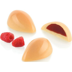 Kit Quenelle 01 quenelle ripiene Silikomart: stampo Tritan CH038 + stampo silicone inserti ICH038