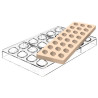 Kit Quenelle 01 quenelle ripiene Silikomart: stampo Tritan CH038 + stampo silicone inserti ICH038