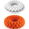 Kaleido 110 Silikomart stampo ciambella in silicone per torta da 19xh6 cm, decorata con intreccio geometrico