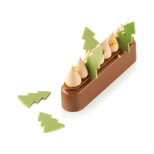 Chablon Tree Silikomart set 2 stampi per 72 decorazioni albero da 3,5 cm