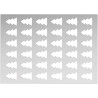Chablon Tree Silikomart set 2 stampi per 72 decorazioni albero da 3,5 cm Chablon Tree Silikomart set 2 stampi per 72 decorazioni albero da 3,5 cm
