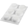 Universo 90 Silikomart stampo in silicone bianco per 6 monoporzioni tonde da 7 x h 3 cm Universo 90 Silikomart stampo in silicone bianco per 6 monoporzioni tonde da 7 x h 3 cm