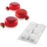 Universo 90 Silikomart stampo in silicone bianco per 6 monoporzioni tonde da 7 x h 3 cm Universo 90 Silikomart stampo in silicone bianco per 6 monoporzioni tonde da 7 x h 3 cm