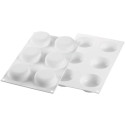 Universo 90 Silikomart stampo in silicone bianco per 6 monoporzioni tonde da 7 x h 3 cm