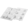 Universo 90 Silikomart stampo in silicone bianco per 6 monoporzioni tonde da 7 x h 3 cm Universo 90 Silikomart stampo in silicone bianco per 6 monoporzioni tonde da 7 x h 3 cm