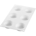 Universo 90 Silikomart stampo in silicone bianco per 6 monoporzioni tonde da 7 x h 3 cm