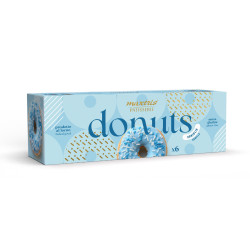 Maxtris Donuts Vaniglia 6 dolci ciambelle celesti da 7 x h 3 cm e 35 g