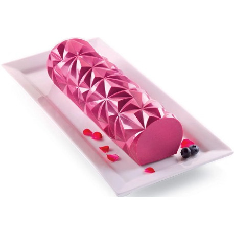 Diamond Bûche Silikomart kit stampo per semifreddi tronchetto diamante Diamond Bûche Silikomart kit stampo per semifreddi tronchetto diamante