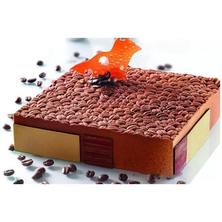 Coffee Mat Silikomart: tappeto in silicone bordato di dimensioni 60x40 cm per decori tema caffè Coffee Mat Silikomart: tappeto in silicone bordato di dimensioni 60x40 cm per decori tema caffè
