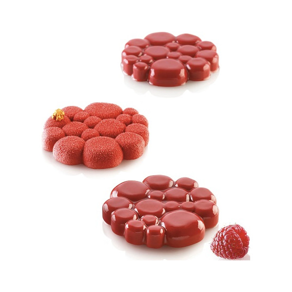 Stampo Paradis 37 Silikomart stampo in silicone bianco per 6 forme Paradis da 7 cm