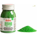 Zucchero glitterato verde Decora cristalli di zucchero verde 100 g
