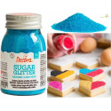 Cristalli di Zucchero Arancio glitterato, in barattolo da 100 g di Decora.