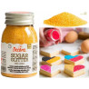 Cristalli di Zucchero Oro glitterato, in barattolo da 100 g di Decora.