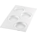 Kit Tarte Ring Round 10 cm Silikomart: 4 anelli microforati di ø10 cm e stampo in silicone per top di crostate tonde