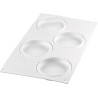 Kit Tarte Ring Round 10 cm Silikomart: 4 anelli microforati di ø10 cm e stampo in silicone per top di crostate tonde