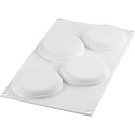 Kit Tarte Ring Round 10 cm Silikomart: 4 anelli microforati di 10 cm e stampo in silicone per top di crostate tonde