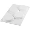Kit Tarte Ring Round 10 cm Silikomart: 4 anelli microforati di ø10 cm e stampo in silicone per top di crostate tonde