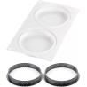 Kit Tarte Ring Round 15 cm Silikomart: stampo in silicone e due anelli microforati per crostate e torte da 15 cm Kit Tarte Ring Round 15 cm Silikomart: stampo in silicone e due anelli microforati per crostate e torte da 15 cm