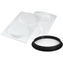 Kit Tarte Ring Round ø15 cm Silikomart: stampo in silicone e due anelli microforati per crostate e torte di ø15 cm