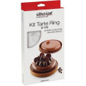 Kit Tarte Ring Round 15 cm Silikomart: stampo in silicone e due anelli microforati per crostate e torte da 15 cm